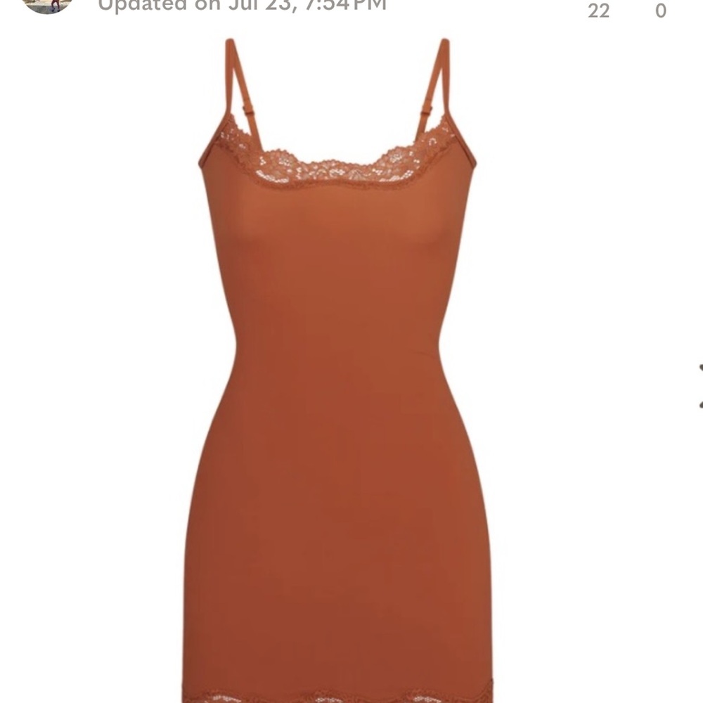 Skims FITS EVERYBODY CORDED LACE
SLIP DRESS Bronze NWT sz XSmall